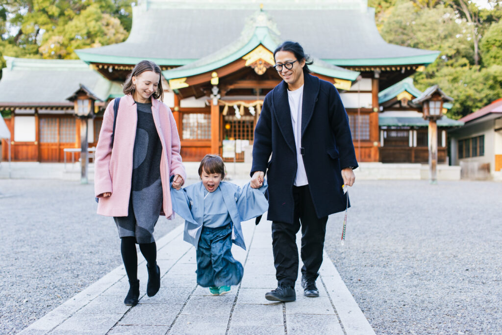 川原神社 七五三の男の子