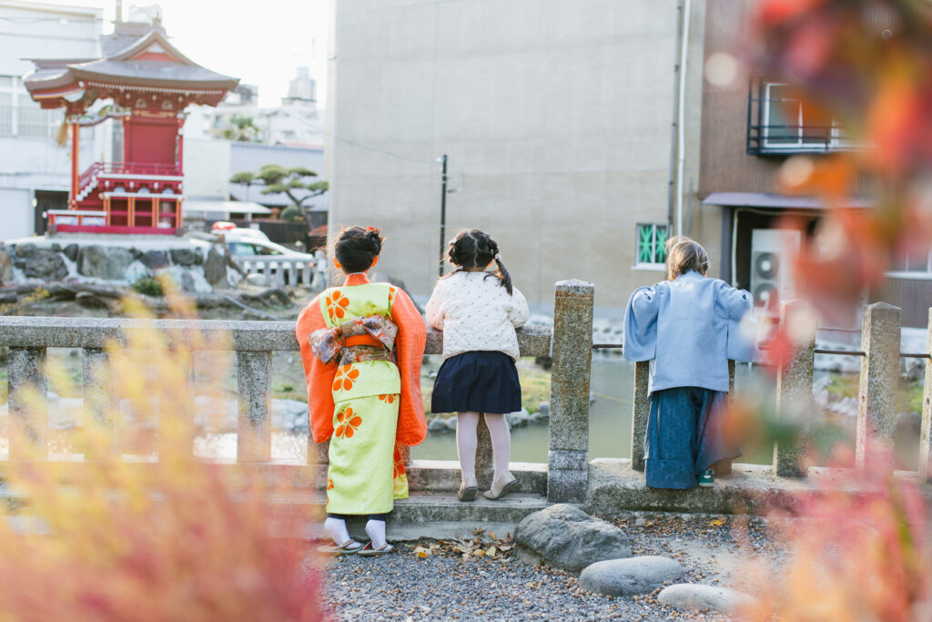 川原神社 七五三の記念撮影